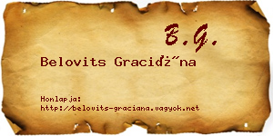 Belovits Graciána névjegykártya